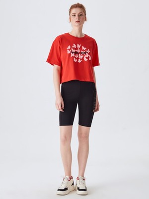 LTB KadınGrafik Baskılı Kırmızı T-shırt