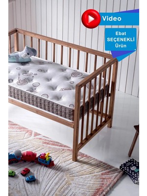 Bera Yatak Bamboo Park Yatak, Bebek Yatağı, Beşik Yatağı, Anne Yanı, Oyun Parkı Yatağı, Örme Kumaşlı - 10 cm