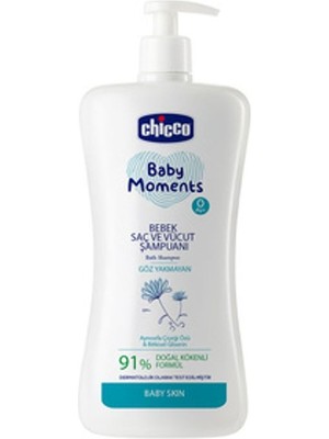 5 Adet Chicco Baby Moments Doğal Bebek Saç & Vücut Şampuanı 750 ml