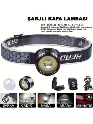 Moresun Buğz 7 Mod Şarjlı Kafa ve Kamp Lambası WT-618