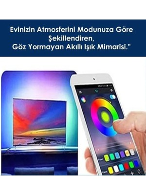 PRNTECH Ambıance Lıght-Rgb Bluetooth Tv Arkası Ortam Aydınlatma (49"-50" : 120-127CM Tv Ler Için)(ADAPTÖR DAHİLDİR)