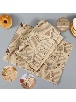 Moresun Buğz Vintage Gazete Desenli Sunum Kağıdı 50 Adet