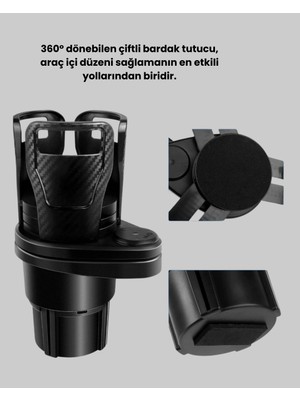 Moresun Buğz Bardak Tutucu ve Manyetik LED Ambiyans Işığı 2’li Set - Buğz