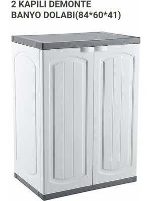 Çelik Ayna 2 Kapılı Demonte Banyo Dolabı