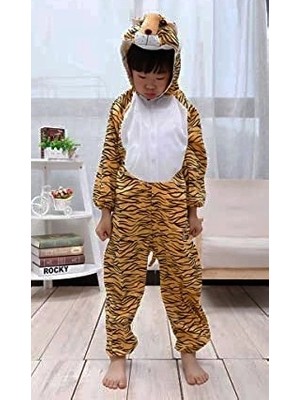 Moresun Buğz Çocuk Kaplan Kostumu - Aslan Kostümü 6-7 Yaş 120 cm - Buğz