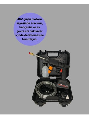 Moresun Buğz Tek Bataryalı 48V Şarjlı Basınçlı Yıkama Makinesi - Buğz