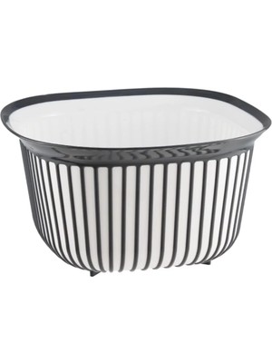 Aesco Linea Kare Çizgi Desenli Kase 4 Lt ROYALEKS-BNM-3712