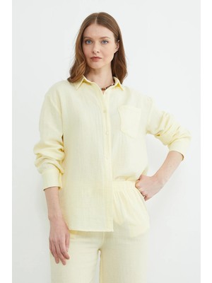 FullaModa Tek Cepli Müslin Kumaş Salaş Gömlek