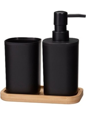 5 Adet Koopman Banyo Seti Pp ve Bambu 3 Parça