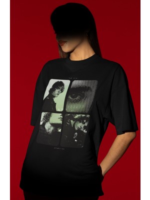 Sevbano Tasarım Justin Bieber Şarkıcı Baskılı Unisex Oversize Tişört