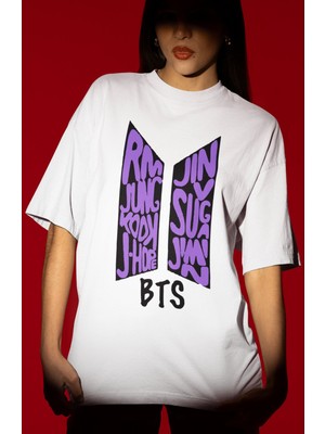 Sevbano Tasarım Bts Müzik Grubu Baskılı Unisex Oversize Tişört
