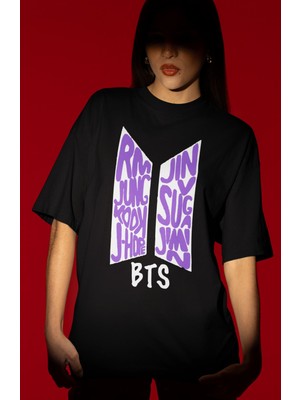 Sevbano Tasarım Bts Müzik Grubu Baskılı Unisex Oversize Tişört