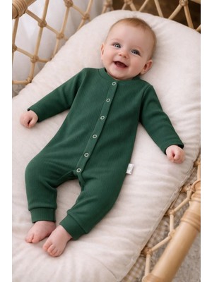 nevrankids Bebek Tulumu 0-9 Ay Fitilli Interlok Çıtçıtlı Yenidoğan Tulumu