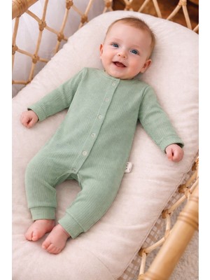 nevrankids Bebek Tulumu 0-9 Ay Fitilli Interlok Çıtçıtlı Yenidoğan Tulumu