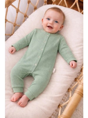 nevrankids Bebek Tulumu 0-9 Ay Fitilli Interlok Çıtçıtlı Yenidoğan Tulumu