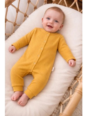 nevrankids Bebek Tulumu 0-9 Ay Fitilli Interlok Çıtçıtlı Yenidoğan Tulumu