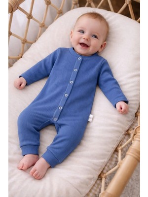nevrankids Bebek Tulumu 0-9 Ay Fitilli Interlok Çıtçıtlı Yenidoğan Tulumu