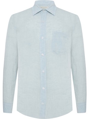 Regular Fıt Tek Cepli Uzun Kollu Gömlek