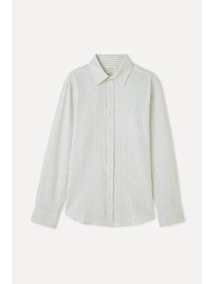 MUDO Regular Fıt Uzun Kollu Seersucker Gömlek