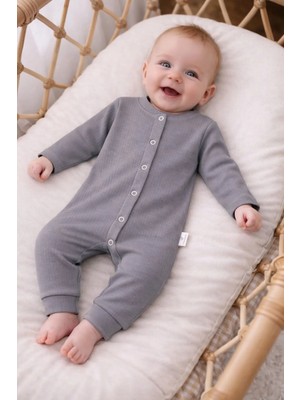 nevrankids Bebek Tulumu 0-9 Ay Fitilli Interlok Çıtçıtlı Yenidoğan Tulumu