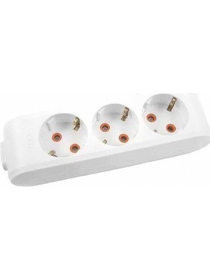 DS LLC Asel 3 Lü Priz Topraklı Klemensli DSLLC34-43TX