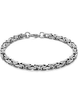 Pigado 317L Çelik Silver Renk Kral Zinciri Bileklik