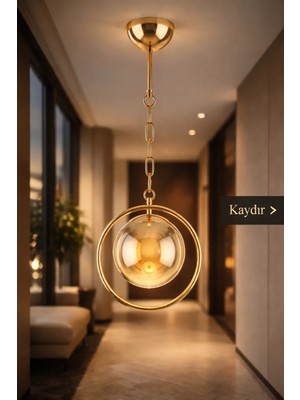 Vivido Home Metal Gold Raven Tekli Avize