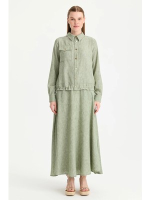 Esswaap Cep Detaylı Etekli Takım  Haki