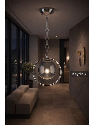 Vivido Home Metal Krom Raven Tekli Avize