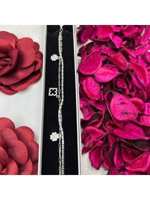 Victoria 925 Ayar Gümüş Yonca Figürlü Bileklik