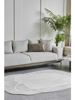 Gümüşsuyu Lugano Art 19041 Tozumaz Üç Boyutlu Özel Şekilli Tasarım Halı