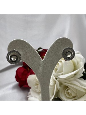 Victoria 925 Ayar Gümüş Çift Halka Taşlı Küpe – Modern ve Zamansız Tasarım