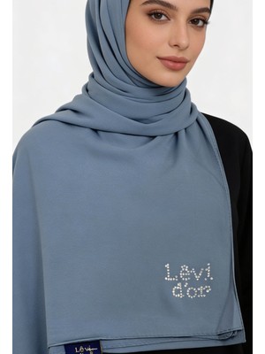 Levidor Medine Ipeği Şal - Indigo