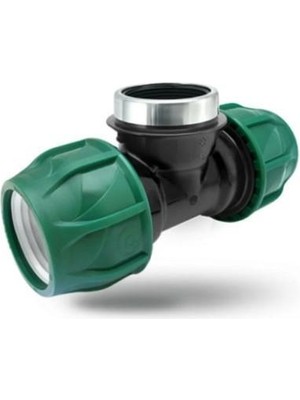 Poelsan Siyah 25X1/2X25 Kablin Dişi Te