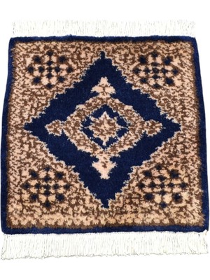 Zehra Abla Halı Yeni El Dokuma Kare Köşe Sandalye Minderi Burdur Yün Halı 7022