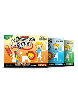 Lisinya Dikkatli Çizgiler - 5-7 Yaş - (3 Kitap Set)