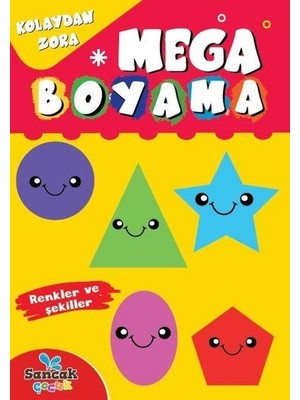 Lisinya Mega Boyama - Renkler ve Şekiller Kolaydan Zora