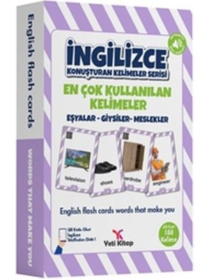 Lisinya Ingilizce Kelime  Kartları Eşyalar-Giysiler-Meslekler