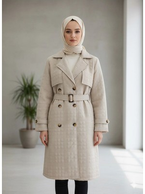 Lavrisa Kadın Uzun Kapitone Kaban