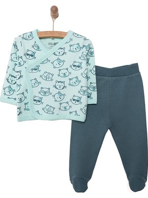 Hellobaby Uzay Baskılı Yenidoğan  Zıbın-Patikli Alt Erkek Bebek