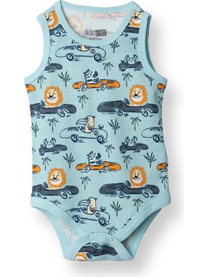 Hellobaby Erkek Bebek Body Bisiklet Yaka Kısa Kol