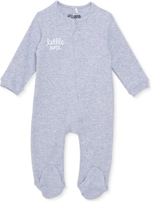 Hellobaby Erkek Bebek Tulum Fermuarlı Bisiklet Yaka Uzun Kol Patikli