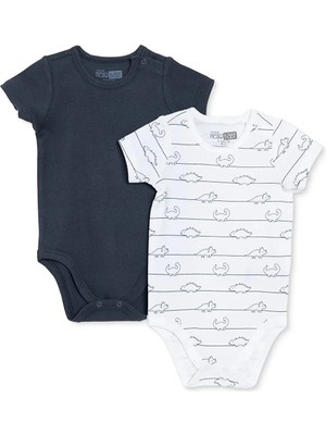 Hellobaby Erkek Bebek 2li Body Çizgili Çıtçıtlı Çıtçıtlı Yaka Kısa Kol