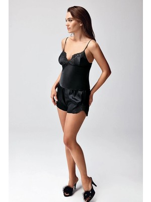 Hsc Bilişim Freshness 9950-ŞT Saten Askılıı Şort Takımı