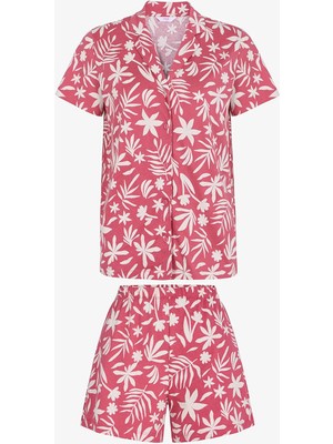 Penti Gül Kurusu Ciao Pamuklu Gömlek Şortlu Pijama Takımı