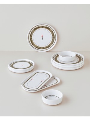 English Home Opal Seramik Kahvaltı Takımı 10 Parça 4 Kişilik Yeşil