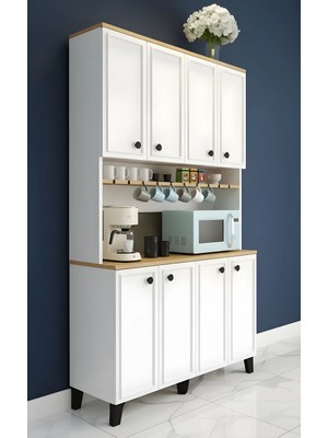 Misterium Zen Mutfak Mikrodalga Bölmeli Kahve Köşesi - Beyaz