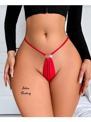Intive Lingerie Intive Fantasy Önü Kalp Aksesuarlı Özel Bölgesi Dekolteli Yanları Ince Arkası String Kesim Külot