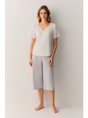 Suwen Pointella Kapri Pijama Takımı