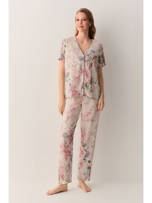 Suwen Talia Gömlek Yaka Pijama Takımı